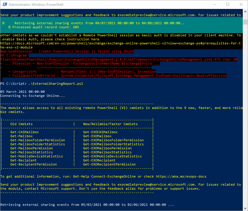 Audit Office 365 External Sharing with PowerShell:
